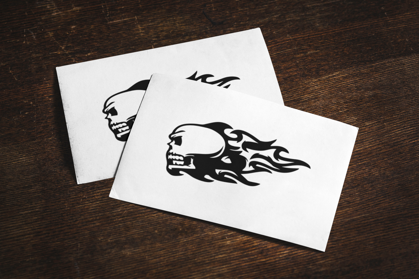 Flaming Skull Sticker