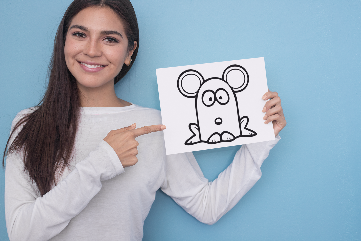 Funny Cartoon Mouse Sticker