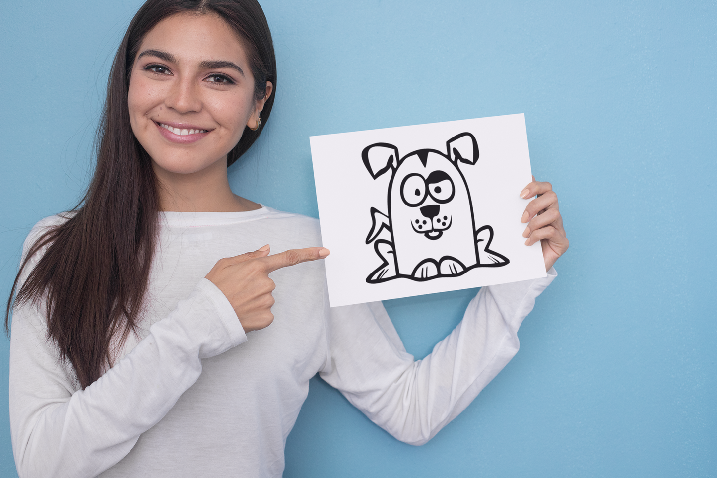 Funny Cartoon Dog Sticker