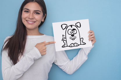 Funny Cartoon Dog Sticker