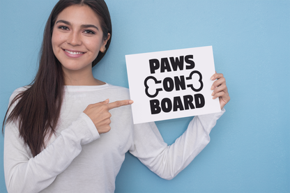 Paws On Board Sticker