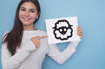 Funny Cartoon Sheep Sticker