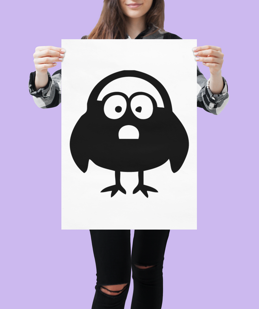 Funny Cartoon Bird Sticker