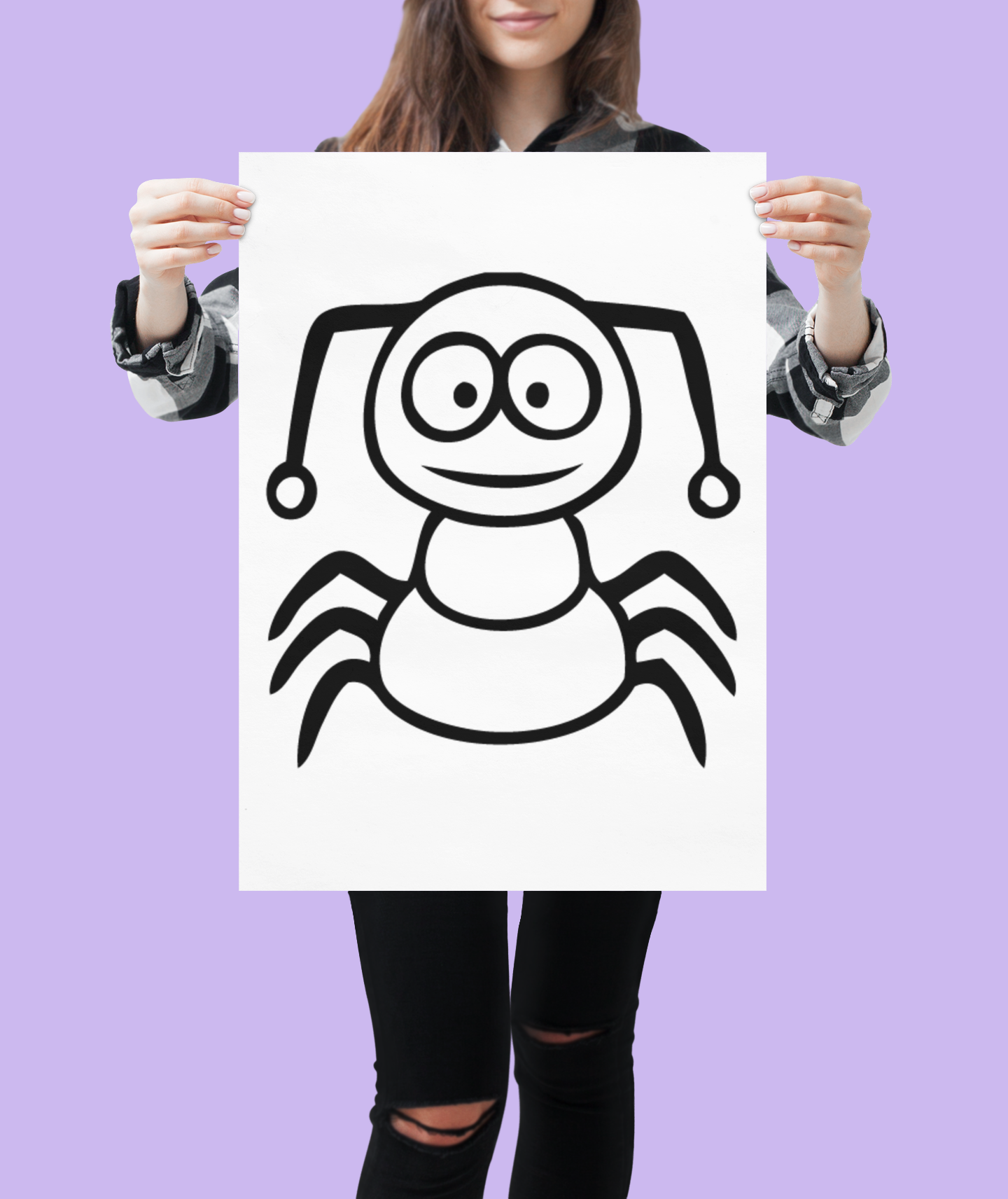 Funny Cartoon Insect Sticker