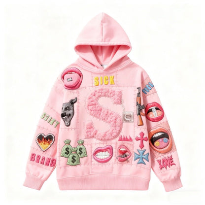 Oversized Saint Brand Graphic Hoodie