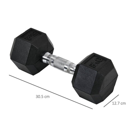 2x8kg Hex Dumbbell Rubber Weights Sets Hexagonal Gym Fitness Lifting Home