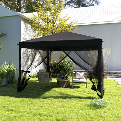 Outsunny Heavy Duty Pop Up Gazebo with Removable Mesh Sidewall