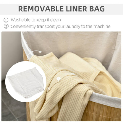 Bamboo Laundry Basket With Lid