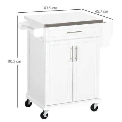 Wooden Kitchen Island on Wheels