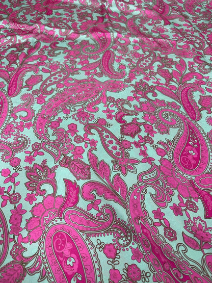 Paisley Pattern Fabric – Custom Printed Fabric, Choose Material by Metre