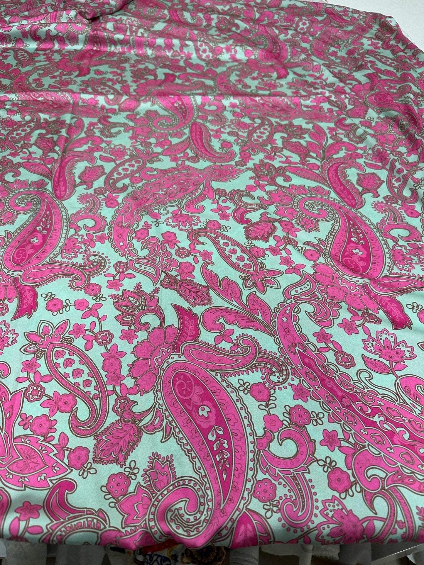 Paisley Pattern Fabric – Custom Printed Fabric, Choose Material by Metre