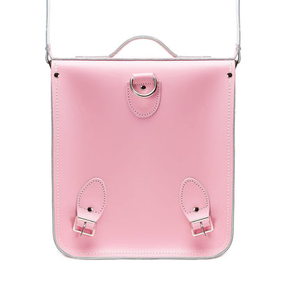 Handmade Leather City Backpack - Pastel Pink