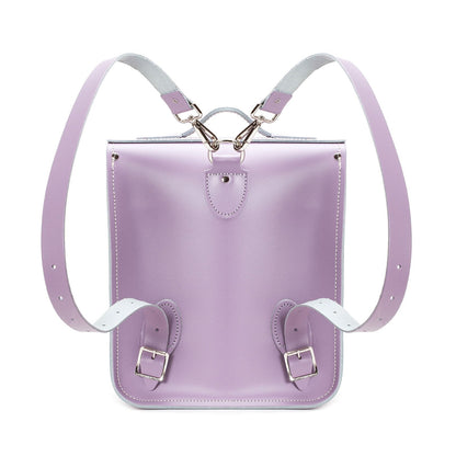 Handmade Leather City Backpack - Pastel Violet