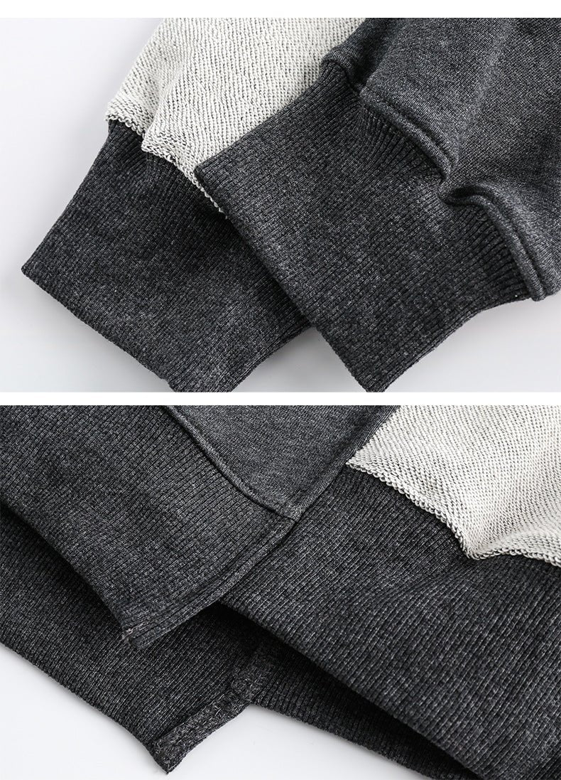 Patchwork Sweater - Loose Round Neck