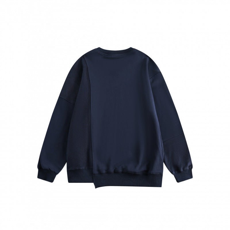 Patchwork Sweater - Loose Round Neck