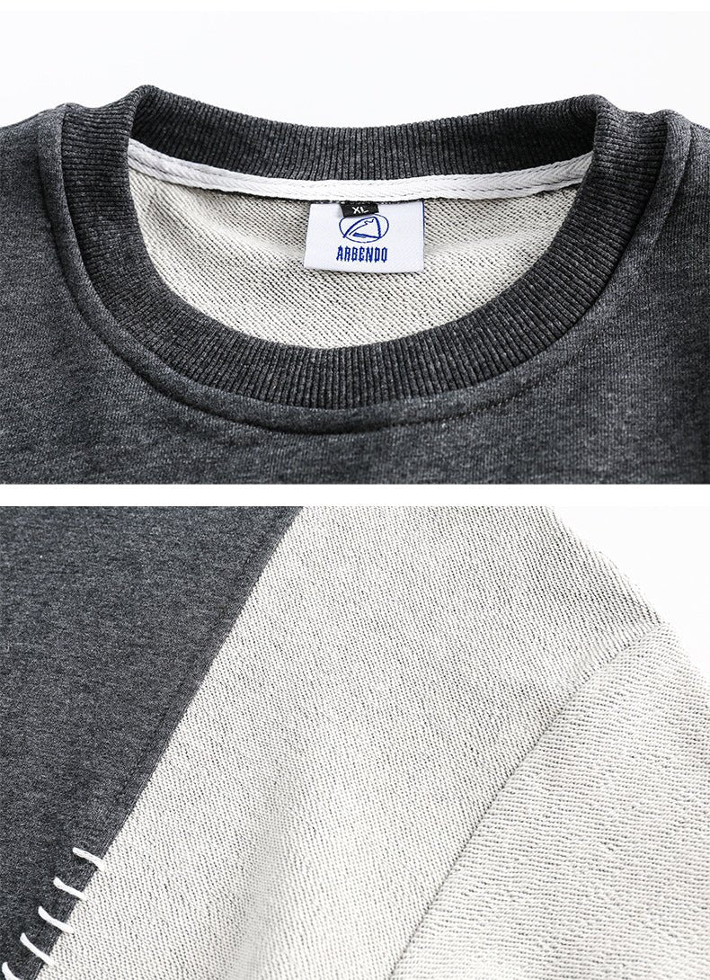 Patchwork Sweater - Loose Round Neck