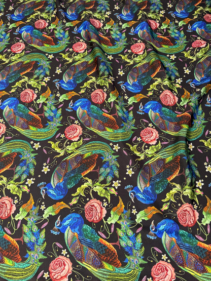 Peacock Rose Fabric