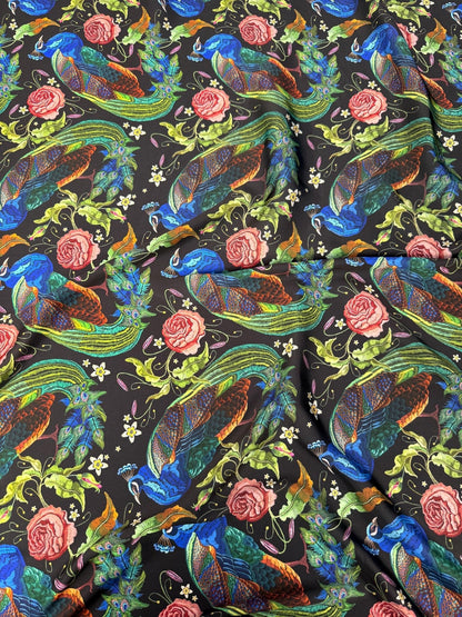 Peacock Rose Fabric