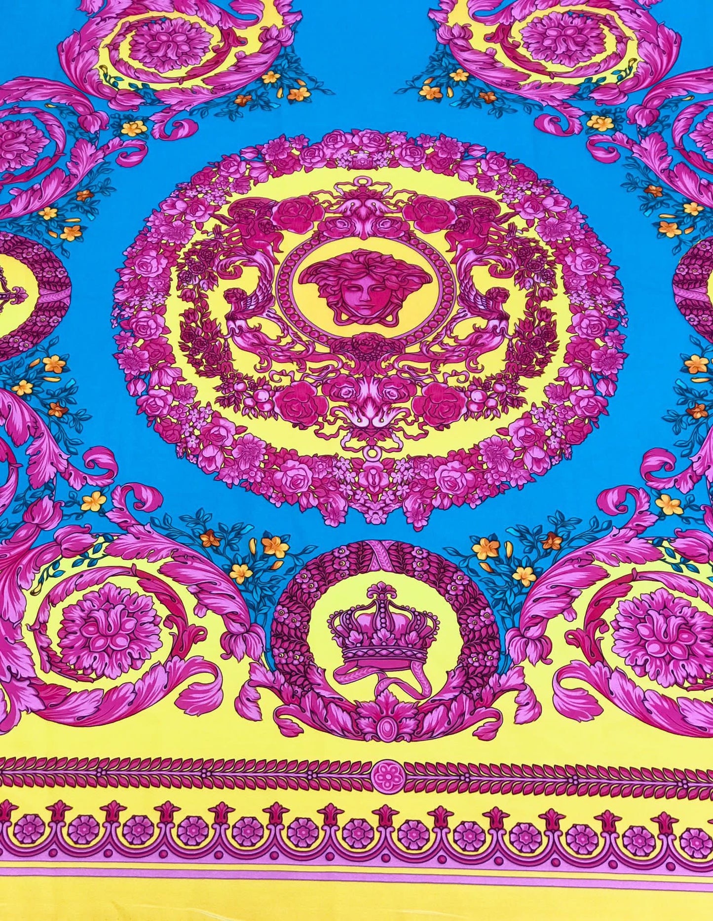 Pink Baroque Silky Fabric