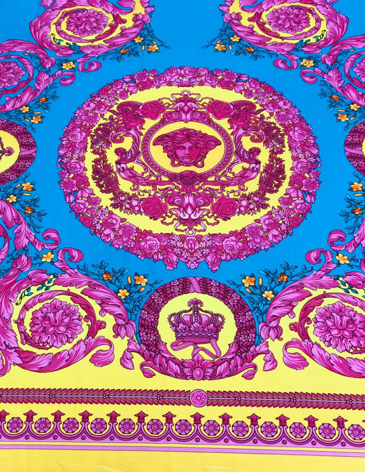 Pink Baroque Silky Fabric