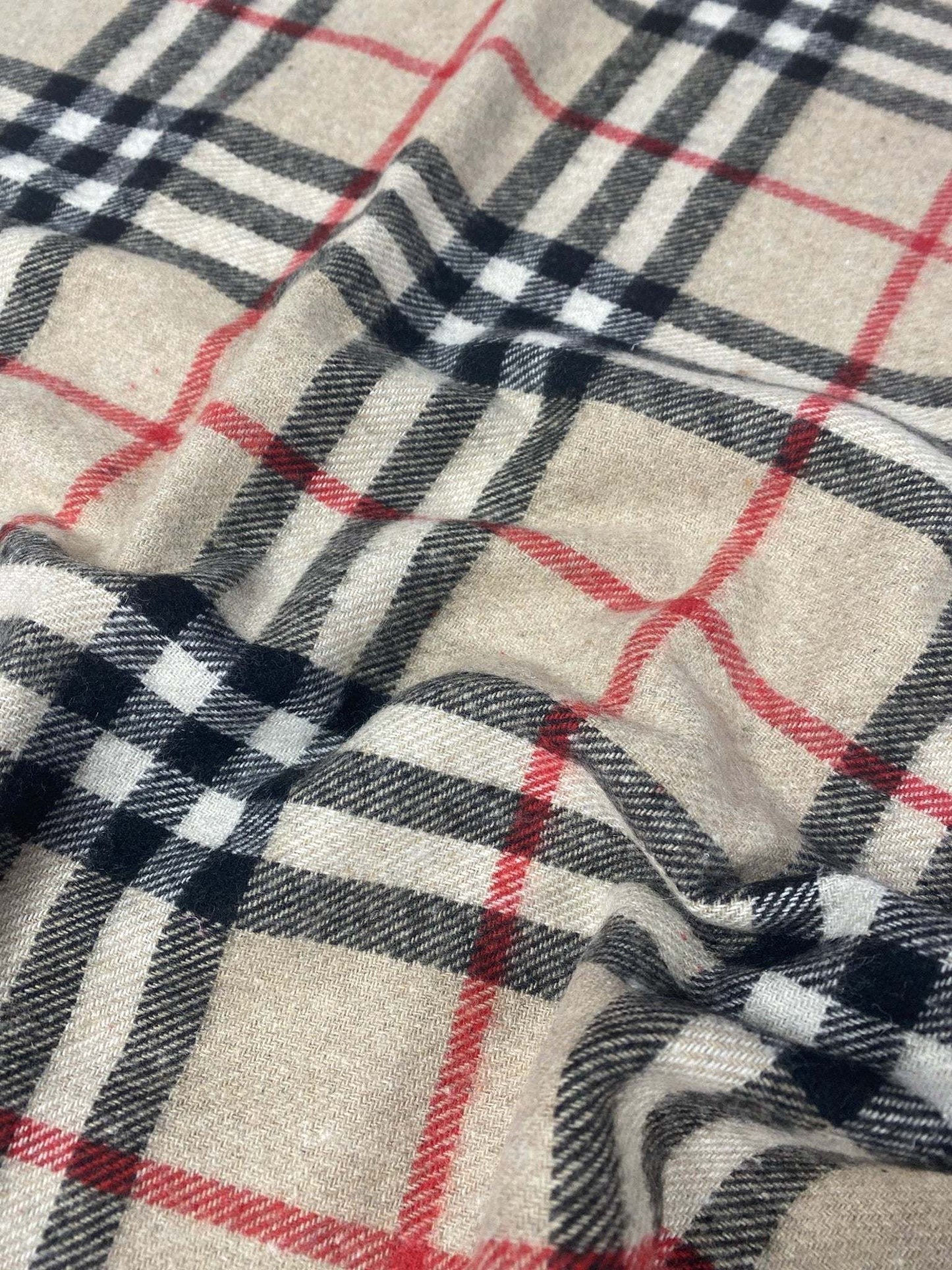 Plaid Woolen Fabric