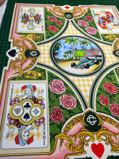 Playing Cards Silky Crepe Fabric