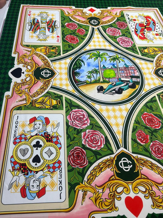 Playing Cards Silky Crepe Fabric