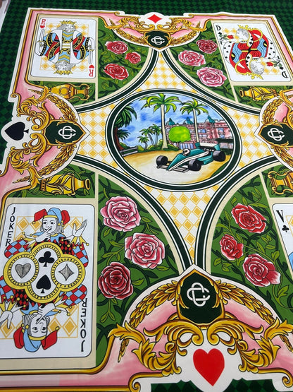 Playing Cards Silky Crepe Fabric