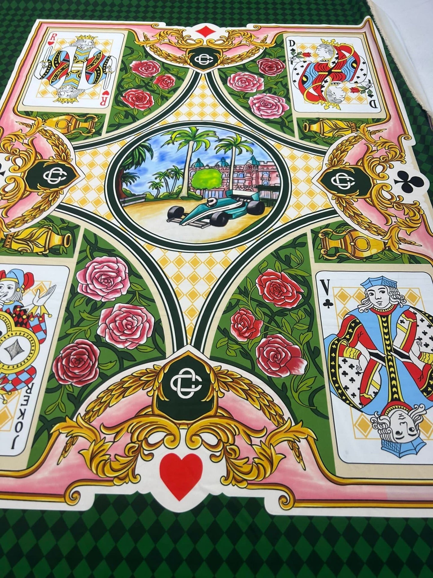 Playing Cards Silky Crepe Fabric