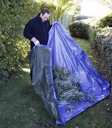 Blue Tarpaulin Waterproof Heavy Duty Garden Ground Sheet 2.9 x 3.5m