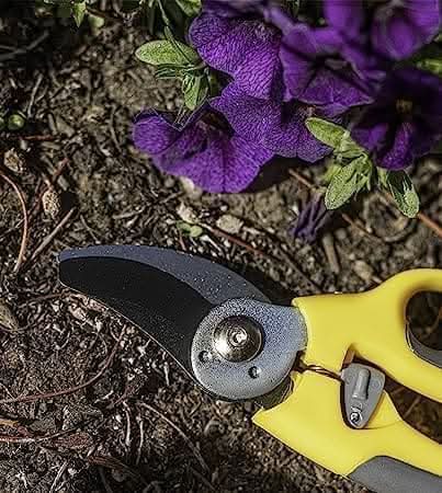 Deluxe Secateurs Yellow Pruners Hand Tool