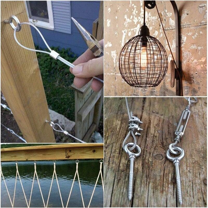 30M Guide Wire PVC Coated Stainless Steel Heavy Duty Hanging Kit