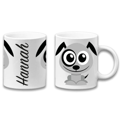 Adorable Puppy Personalised Your Name Gift Mug