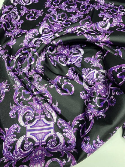 Purple Baroque Fabric – Fabric by Metre, Multiple Options for Sewing & Dressmaking