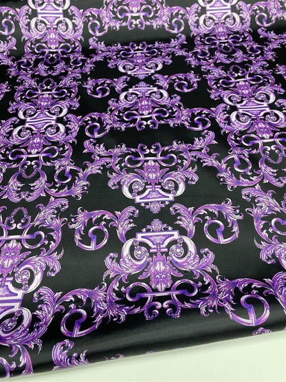 Purple Baroque Fabric – Fabric by Metre, Multiple Options for Sewing & Dressmaking