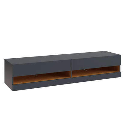 Leon TV Unit Grey 2 Shelves 2 Drawers