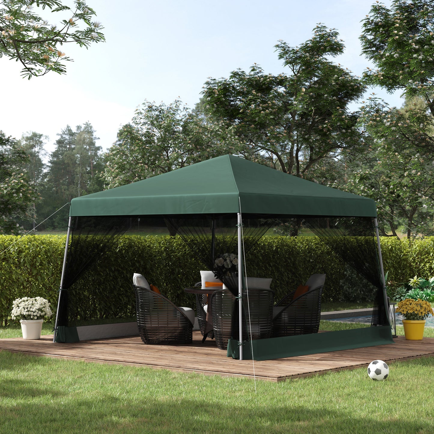 Outdoor Garden Pop-up Gazebo Canopy Tent Sun Shade Event Shelter Folding with Adjustable Height