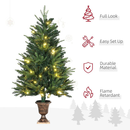 4FT Pre-Lit Artificial Christmas Spruce Tree