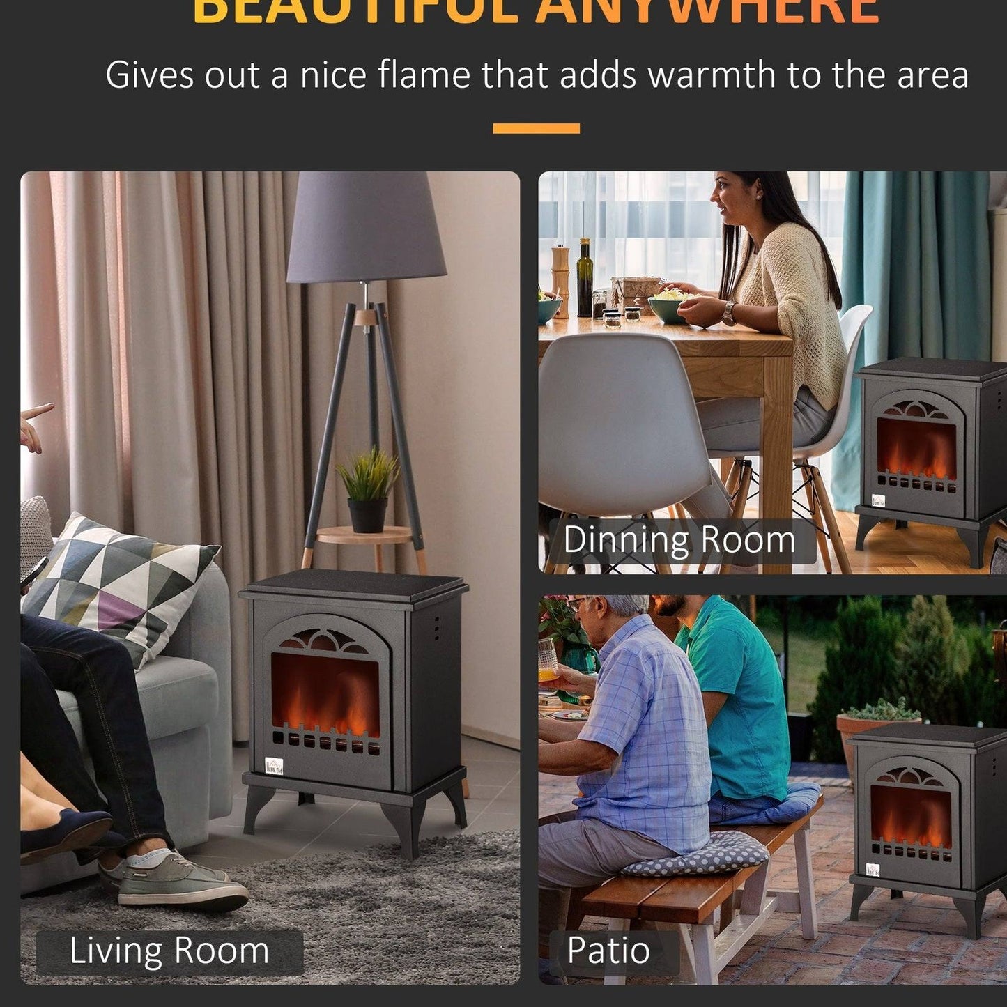 Free Standing Ethanol Fireplace