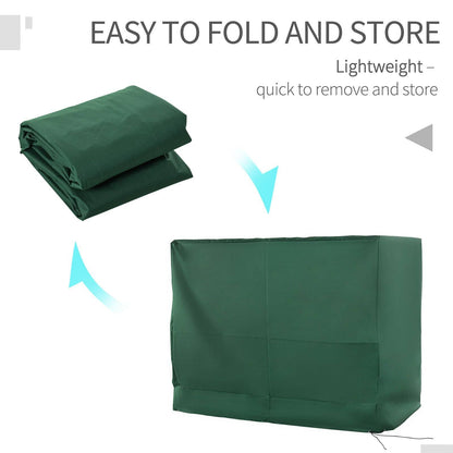 240L x 133W cm 3 Seat Outdoor Garden Swing Chair Protective Cover Water UV Resistant