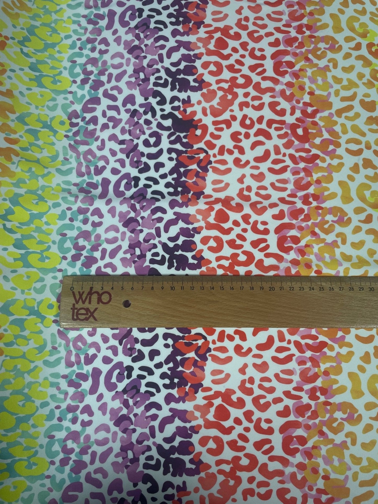 Rainbow Leopard Print Spandex Fabric by the Metre
