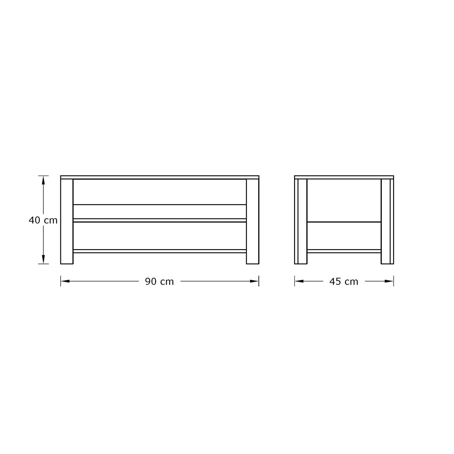 Leon Coffee Table Grey 1 Shelf