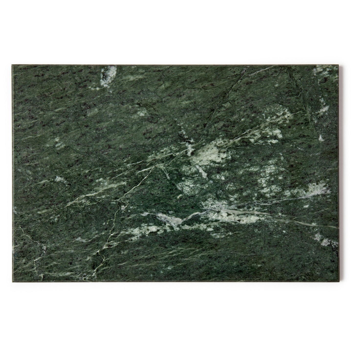 12pc Rectangle Marble Placemats & Round Coasters Set - 30cm x 20cm - Green