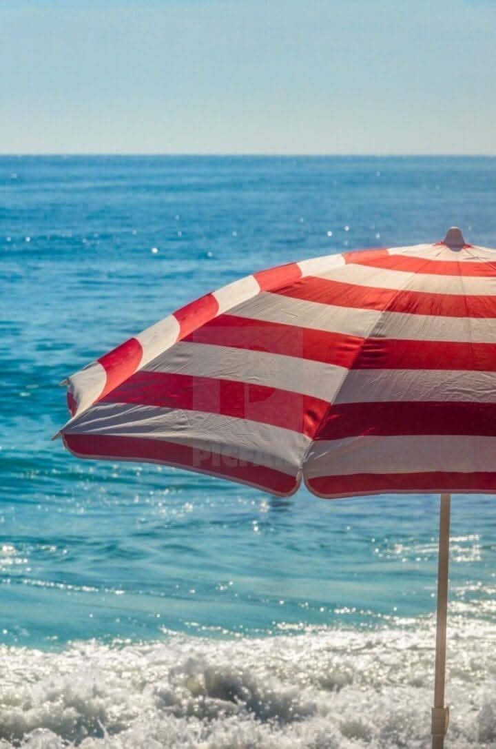 1.7m Garden Parasol Outdoor Tilt Umbrella Canopy - Red and White