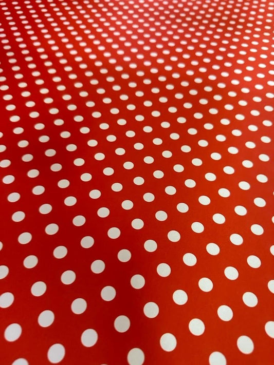Red White Polka Dot Fabric