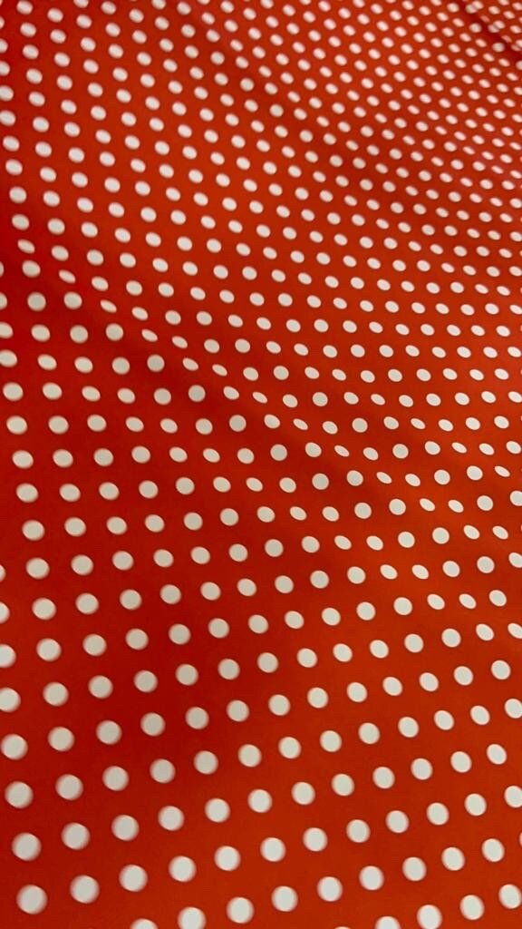 Red White Polka Dot Fabric