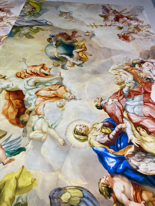 Renaissance Art Crepe Fabric by the Metre – Angel & Fresco Print