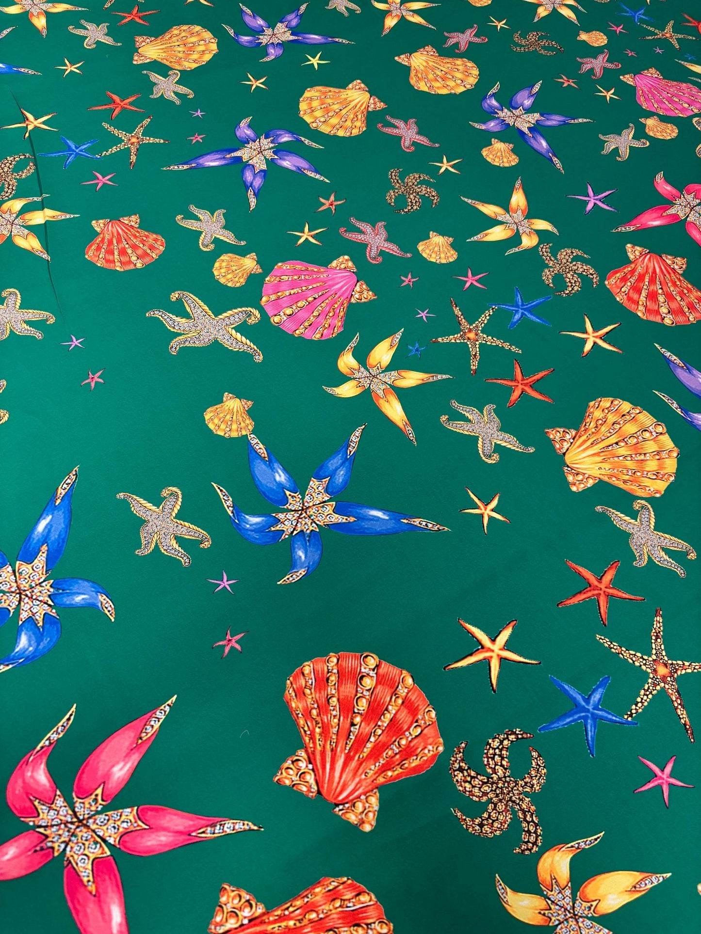 Renaissance Mythology & Leopard Print Satin Fabric by the Metre