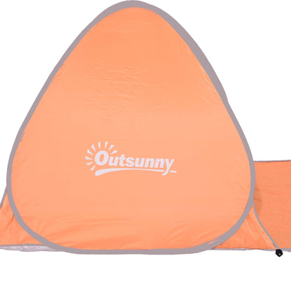 2 Person Pop Up Uv Shelter Shade-Orange