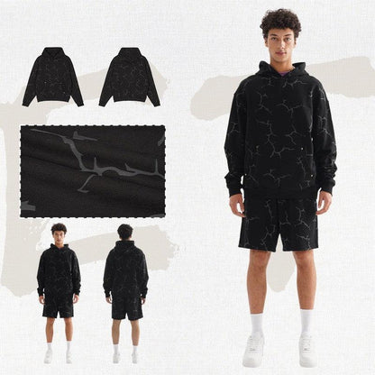 Rivet Lightning Pattern Winter Fashion Hoodies